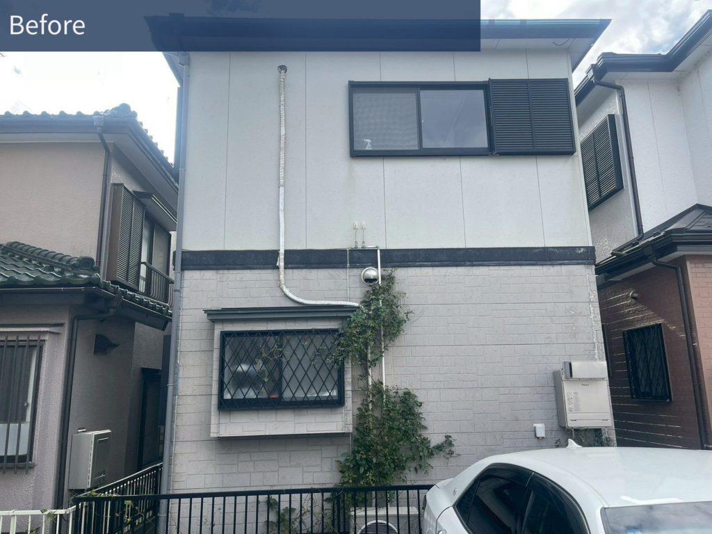 春日部市大畑_施行前の外壁
